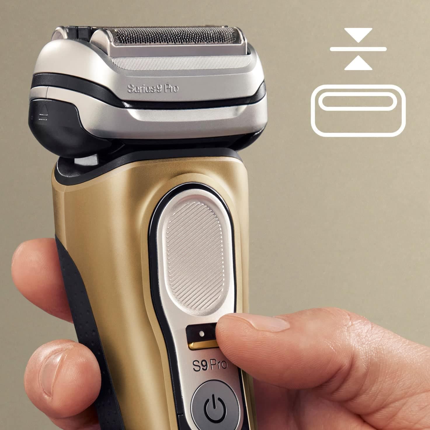 BRAUN Series 9 Pro 9419s Wet & Dry shaver with charging stand and travel case, gold. - 6